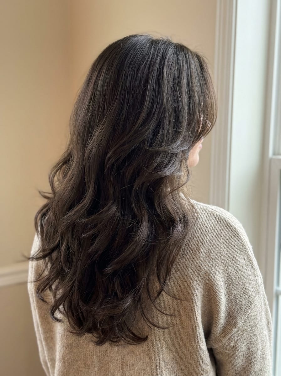 Stufenschnitt für dickes langes Haar - Stufenschnitt lange Haare